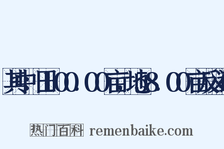 其中：田100.00亩，地58.00亩反义词是什么意思的图片